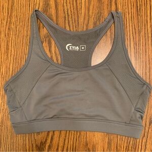 ZYIA Gray Classic Mesh Bra RC Medium Activewear Training Yoga Sportsbra